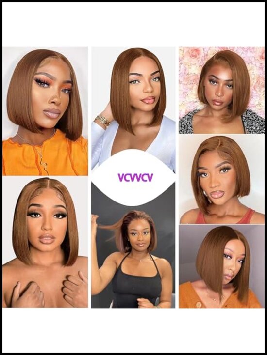 16 Inch Bob Wig Human Hair 13x6 HD Lace Front Pre Plucked 180% Density Straight main image 2